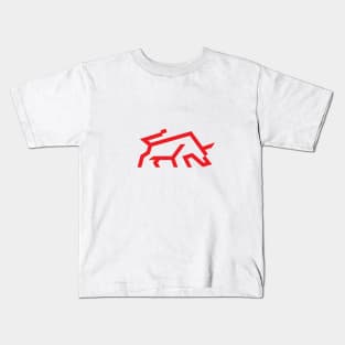 geometric bull simple Kids T-Shirt